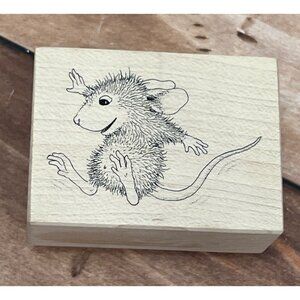 1999 HOUSE MOUSE 355C MONICA LANDS WOOD / RUBBER STAMP BY STAMPA ROSA